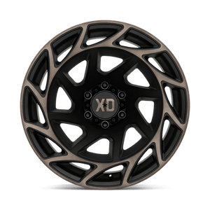 20X12 XD XD860 ONSLAUGHT SATIN BLACK W/ BRONZE TINT 6X135