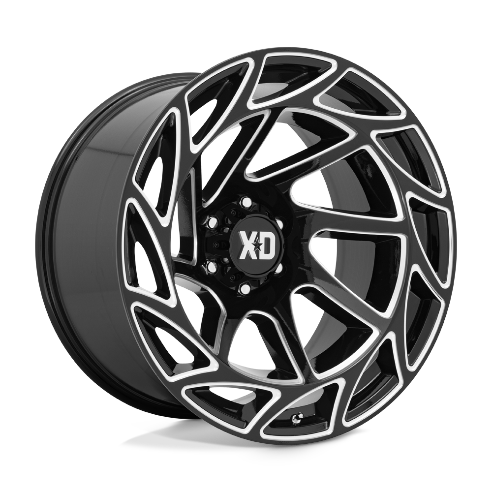 22X12 XD XD860 ONSLAUGHT GLOSS BLACK MILLED 6X139.7