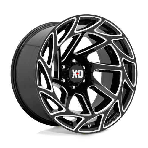 22X12 XD XD860 ONSLAUGHT GLOSS BLACK MILLED 6X139.7