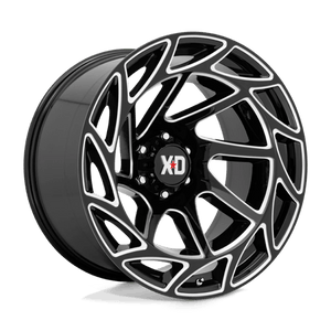 22X12 XD XD860 ONSLAUGHT GLOSS BLACK MILLED 6X139.7