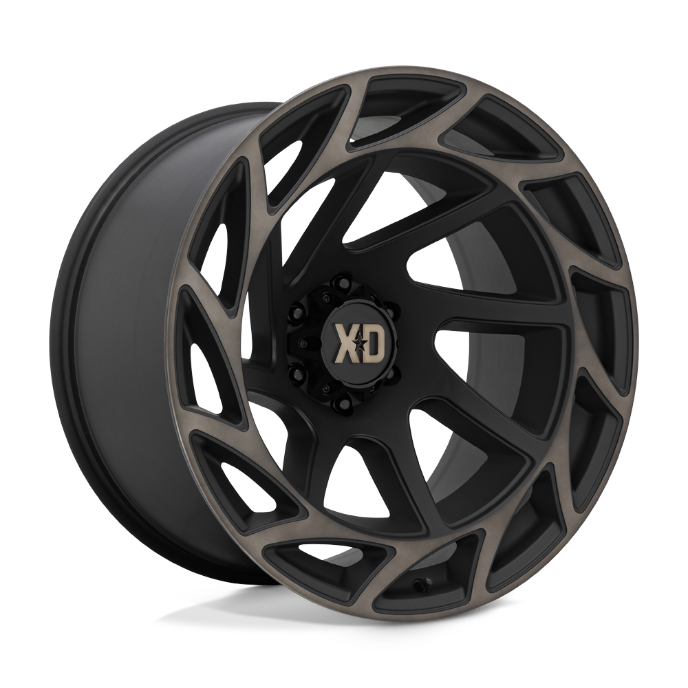 22X12 XD XD860 ONSLAUGHT SATIN BLACK W/ BRONZE TINT 6X139.7