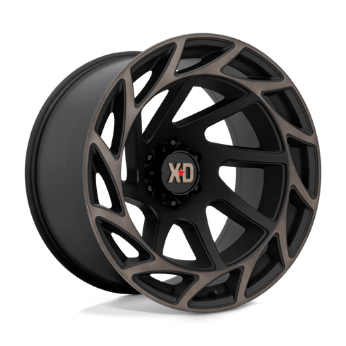 22X12 XD XD860 ONSLAUGHT SATIN BLACK W/ BRONZE TINT 6X139.7