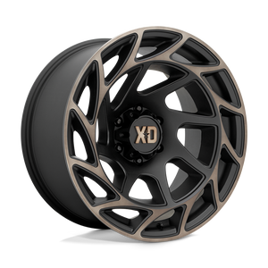 20X10 XD XD860 ONSLAUGHT SATIN BLACK W/ BRONZE TINT 6X135