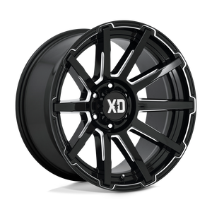 20X9 XD XD847 OUTBREAK RIMS - GLOSS BLACK MILLED 6X114.3