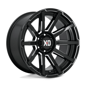 20X9 XD XD847 OUTBREAK RIMS - GLOSS BLACK MILLED 6X114.3