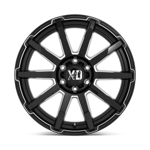20X9 XD XD847 OUTBREAK RIMS - GLOSS BLACK MILLED 6X114.3