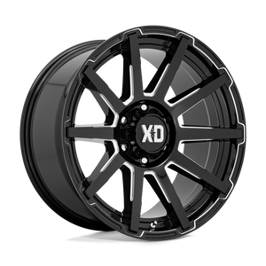 20X10 XD XD847 OUTBREAK GLOSS BLACK MILLED 6X139.7