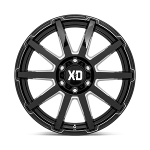 20X10 XD XD847 OUTBREAK GLOSS BLACK MILLED 6X135