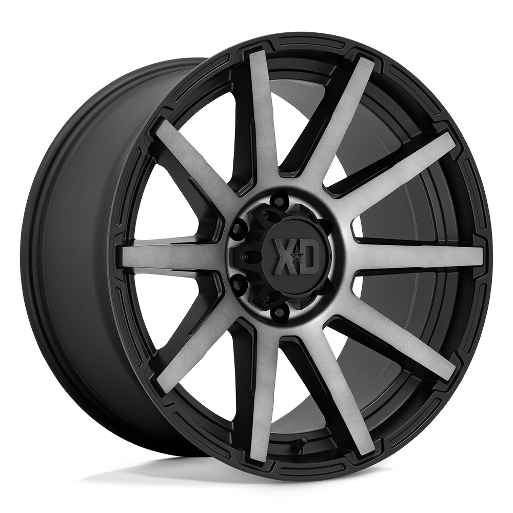 17X8 XD XD847 OUTBREAK RIMS - SATIN BLACK W/ GRAY TINT 6X114.3