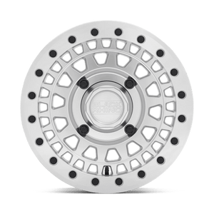15" Black Rhino Hard Alloys - UTV PARKER UTV BEADLOCK SILVER W/ MIRROR CUT FACE 4X110