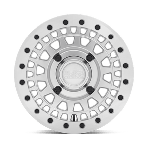 14X7 Black Rhino Hard Alloys - UTV PARKER UTV BEADLOCK SILVER W/ MIRROR CUT FACE 4X110