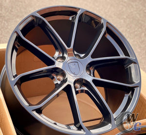 20” Wheels Fit Porsche Macan 2019–2025 |  OE Style Rims |  Gloss Black |  Staggered Set of 4