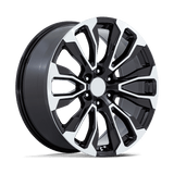 24" Performance Replicas PR211 GLOSS BLACK MACHINED FACE 6X139.7