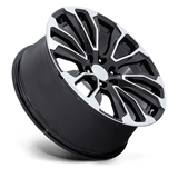 22" Performance Replicas PR211 GLOSS BLACK MACHINED FACE 6X139.7