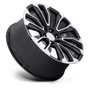 22" Performance Replicas PR211 GLOSS BLACK MACHINED FACE 6X139.7