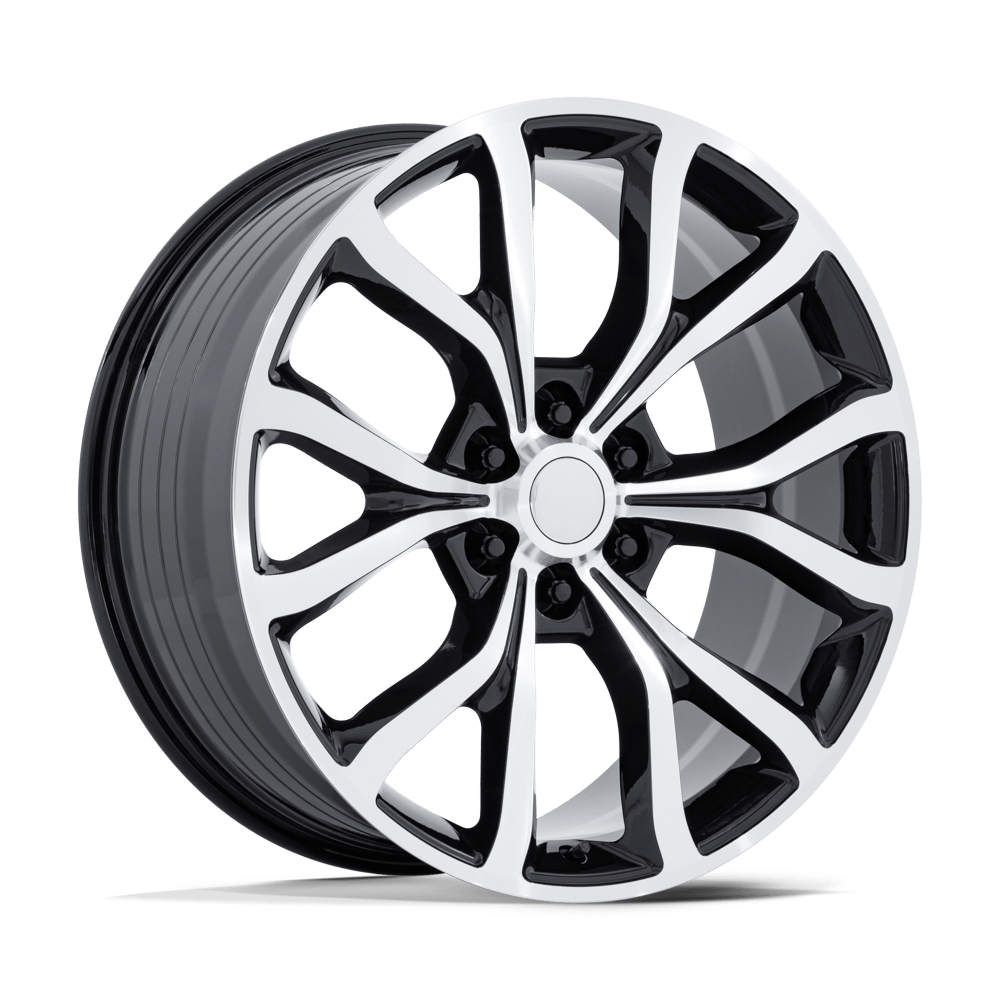 22X9.5 Performance Replicas PR230 GLOSS BLACK W/ MACHINED FACE 6X135