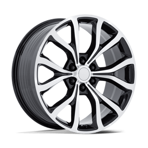 22X9.5 Performance Replicas PR230 GLOSS BLACK W/ MACHINED FACE 6X135