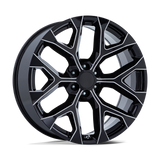 24 Performance Replicas PR177 GLOSS BLACK MILLED 6X139.7