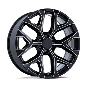 24 Performance Replicas PR177 GLOSS BLACK MILLED 6X139.7