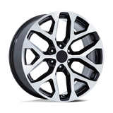 26" Performance Replicas PR177 GLOSS BLACK MACHINED FACE 6X139.7