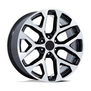 26" Performance Replicas PR177 GLOSS BLACK MACHINED FACE 6X139.7