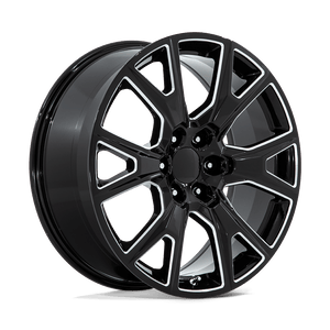 24" Performance Replicas PR199 GLOSS BLACK MILLED 6X139.7