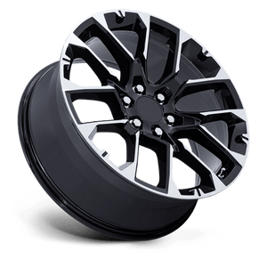 22X9 Performance Replicas PR224 GLOSS BLACK W/ MACHINED FACE 6X139.7