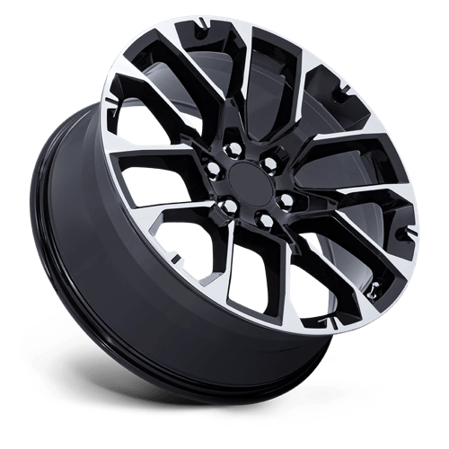 22 Performance Replicas PR224 GLOSS BLACK W/ MACHINED FACE 6X139.7