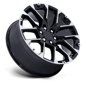 22 Performance Replicas PR224 GLOSS BLACK W/ MACHINED FACE 6X139.7