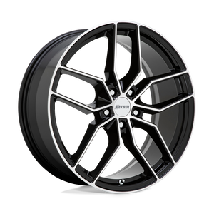 20" Petrol P5C GLOSS BLACK W/ MACH CUT FACE 5X115
