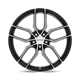 19" Petrol P5C GLOSS BLACK W/ MACH CUT FACE 5X108