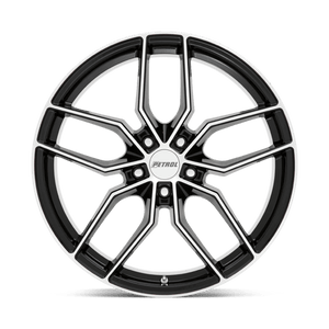 17" Petrol P5C GLOSS BLACK W/ MACH CUT FACE 5X114.3