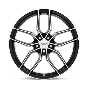18X8 Petrol P5C GLOSS BLACK W/ MACH CUT FACE 5X120