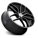 18" Petrol P5C GLOSS BLACK W/ MACH CUT FACE 5X108