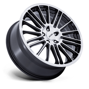 18X8 Petrol PE001 P1D GLOSS BLACK W/ MACHINED FACE 5X115