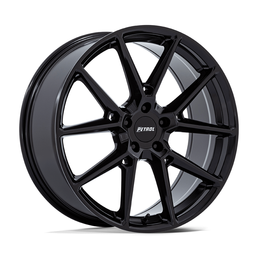18X8 Petrol PE002 P1E GLOSS BLACK 5X112