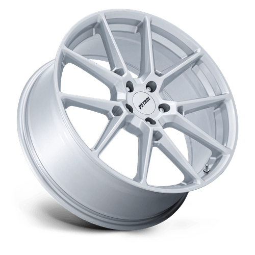 20X8.5 Petrol PE002 P1E GLOSS SILVER 5X108