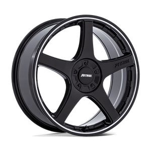 17X8 Petrol PE003 P2E GLOSS BLACK W/ MACHINED LIP BLANK