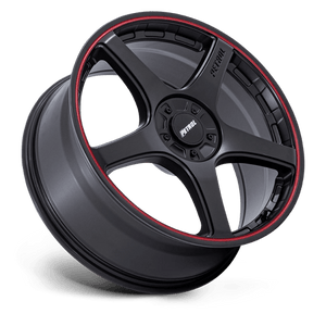 19X8 Petrol PE003 P2E MATTE BLACK W/ RED LIP 5X112/5X120