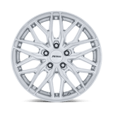 20X8.5 Petrol PE004 P3E MACHINED BRUSHED GLOSS SILVER 5X115