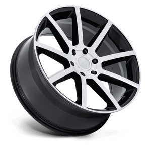 22X9.5 Petrol PE007 P6E GLOSS BLACK W/ MACHINED FACE 6X135