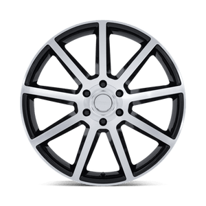 20X9.5 Petrol PE007 P6E GLOSS BLACK W/ MACHINED FACE 6X135