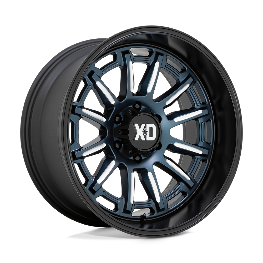 20X9 XD XD865 PHOENIX METALLIC BLUE MILLED W/ BLK LP 5X127