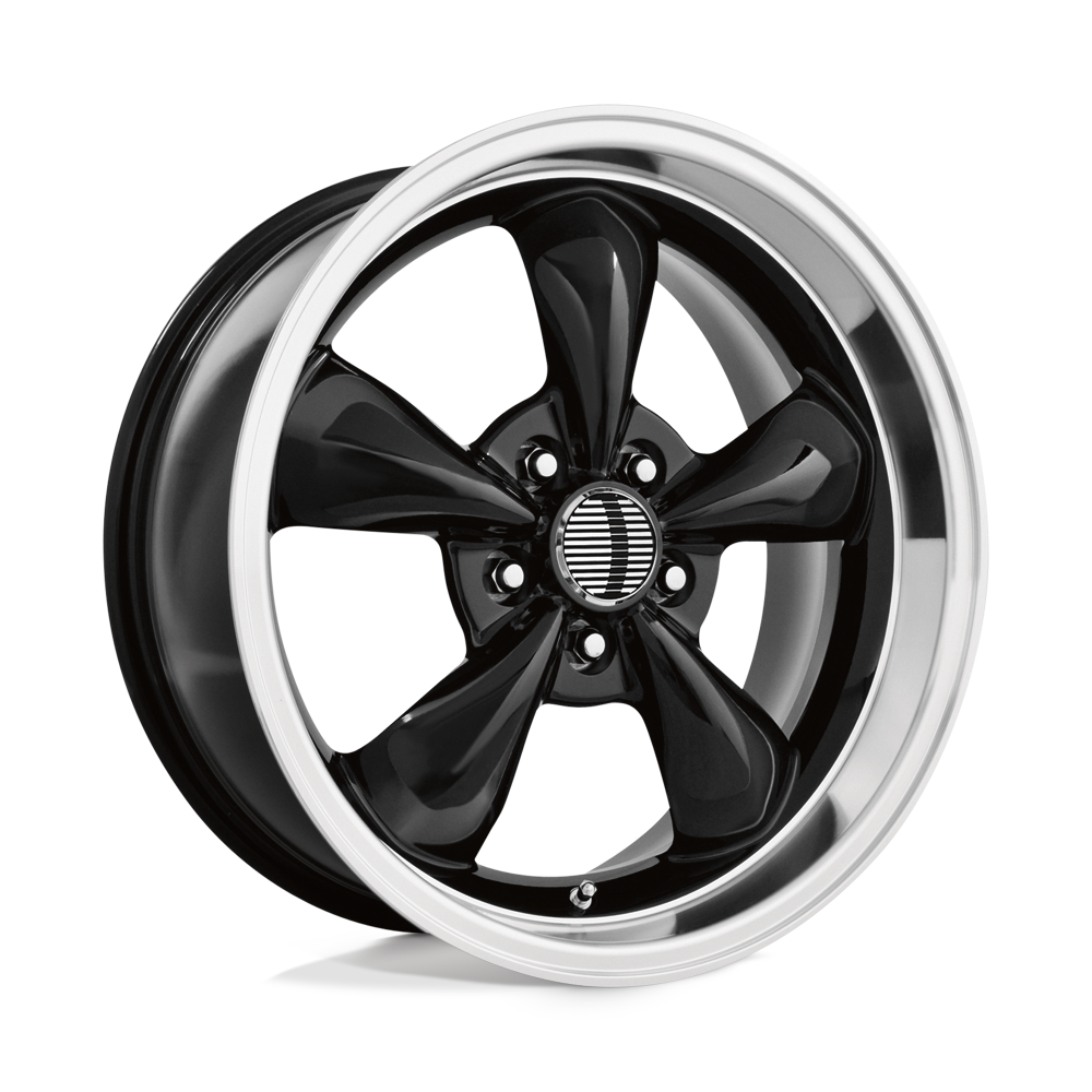18" Performance Replicas PR106 GLOSS BLACK W/ MACHINED LIP 5X114.3
