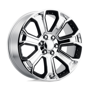 20" Performance Replicas PR113 CHROME W/ MATTE BLACK ACCENTS 6X139.7