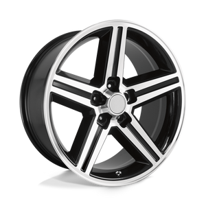 16X8 Performance Replicas PR148 GLOSS BLACK MACHINED 5X120.65