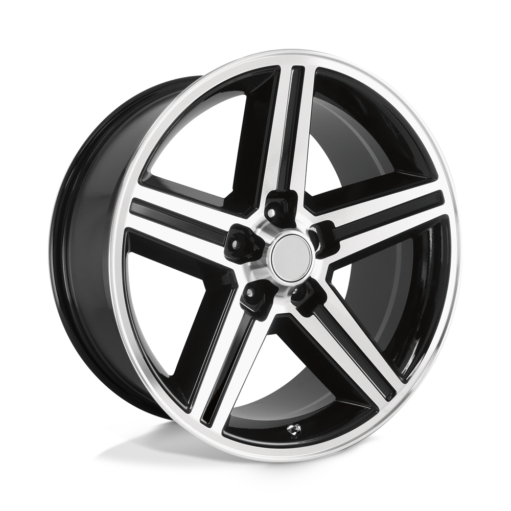 18X8 Performance Replicas PR148 GLOSS BLACK MACHINED 5X120.65