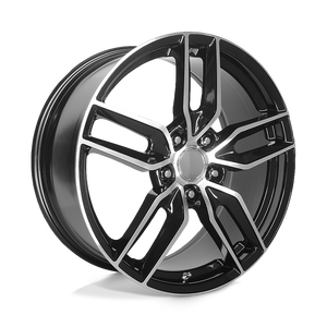 20" Performance Replicas PR160 GLOSS BLACK W/ MACHINED SPOKES 5X120.65