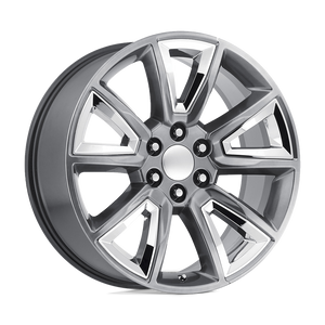 22" Performance Replicas PR168 HYPER SILVER W/ CHR ACCENTS 6X139.7