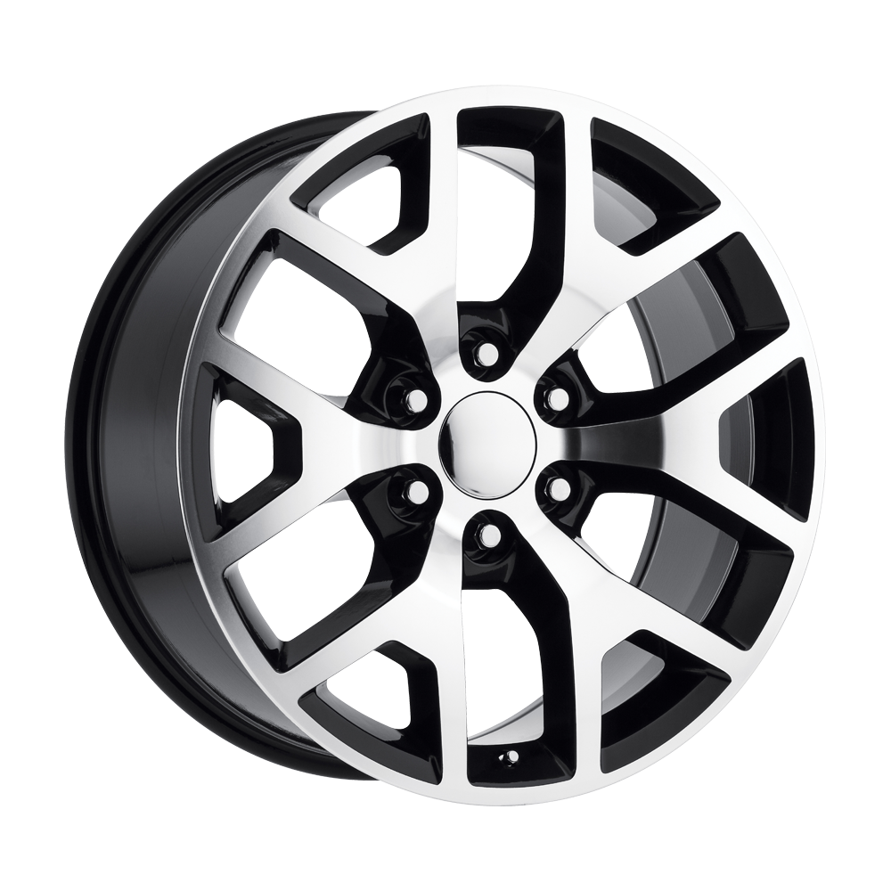 20" Performance Replicas PR169 GLOSS BLACK W/ MACHINED SPOKES 6X139.7